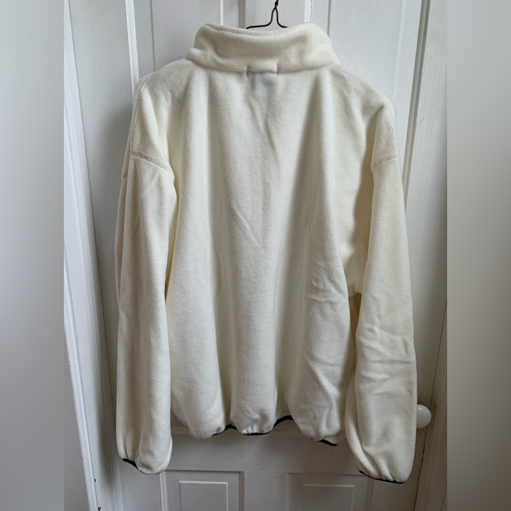Nautica White/Cream Fleece Quarter Zip Pullover XL - Picture 2 of 4
